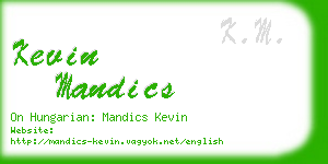 kevin mandics business card